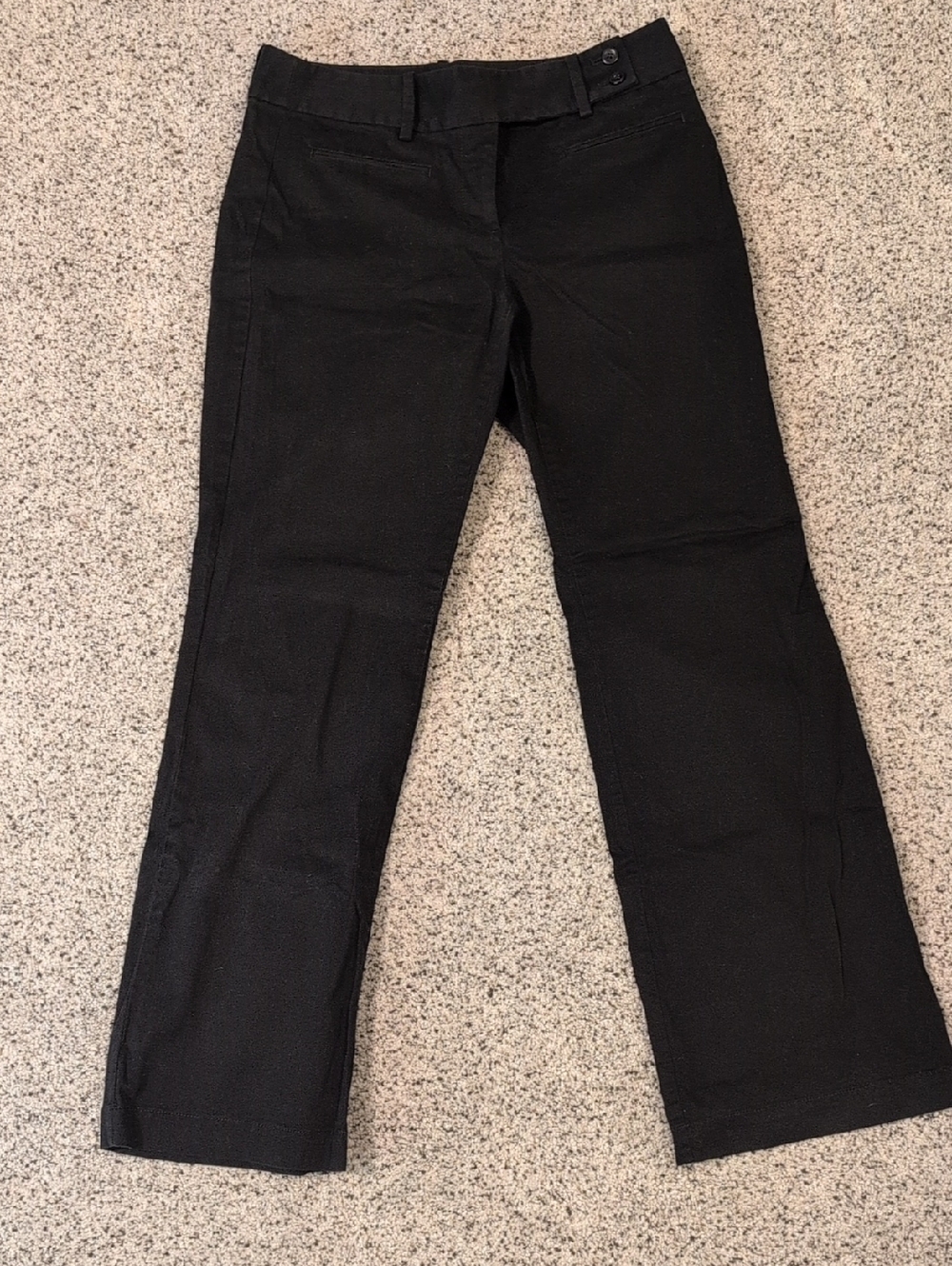 LOFT Black Wide-Leg Flare Trousers